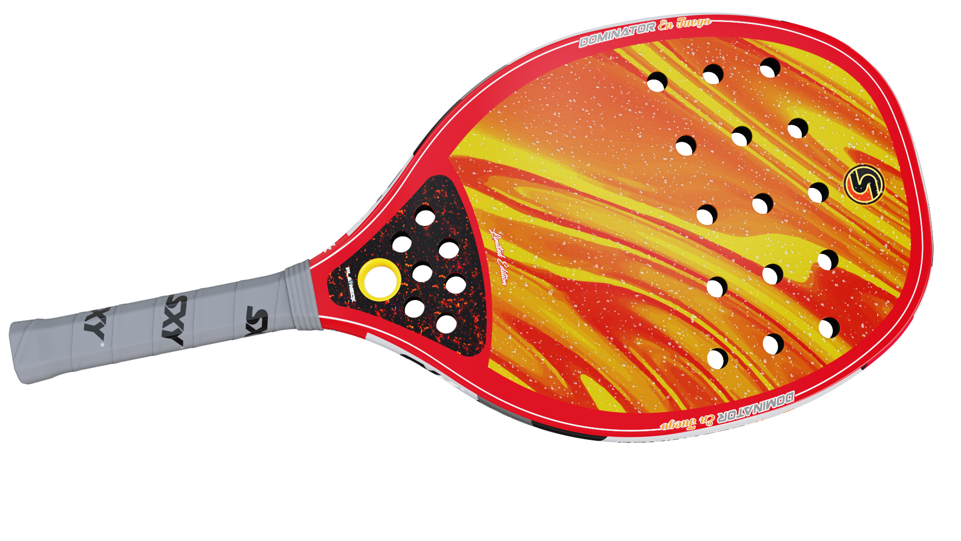 sxy-the-dominator-en-fuego-raquette-beach-tennis-pro-carbone-kevlar image 1