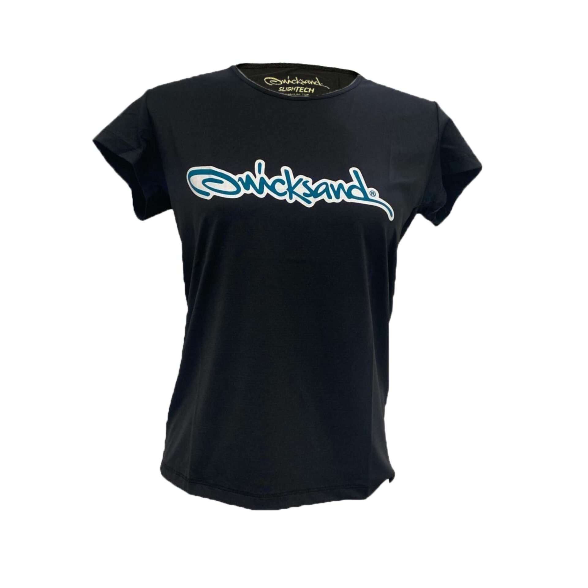 quicksand-slightech-t-shirt-femme-noir-beach-tennis image 1