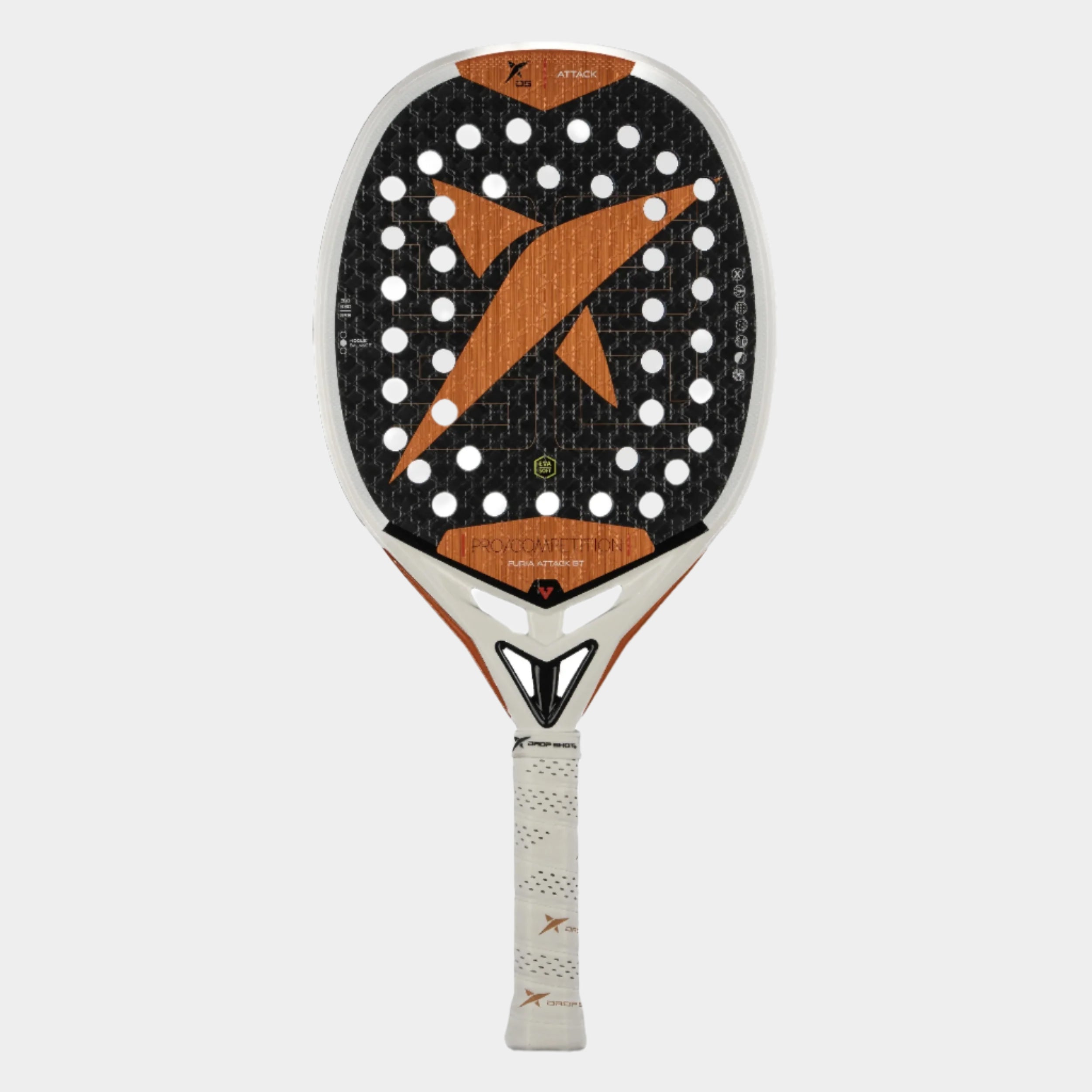 drop-shot-furia-attack-raquette-beach-tennis-12k-carbone image 1