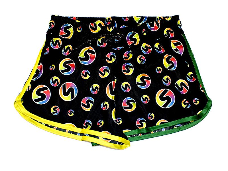 sxy-retro-s-competition-short-femme-beach-tennis-jaune-vert image 1