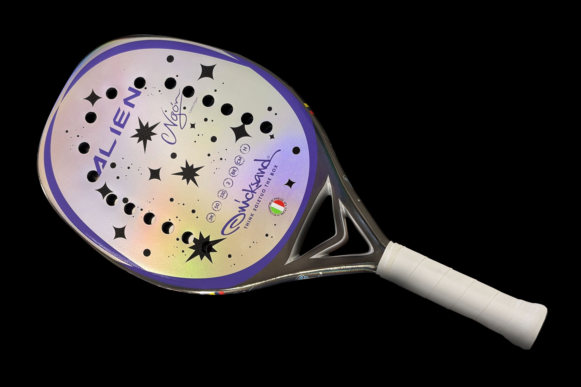 quicksand-alien-purple-2025-raquette-beach-tennis-puissante-22-mm image 3