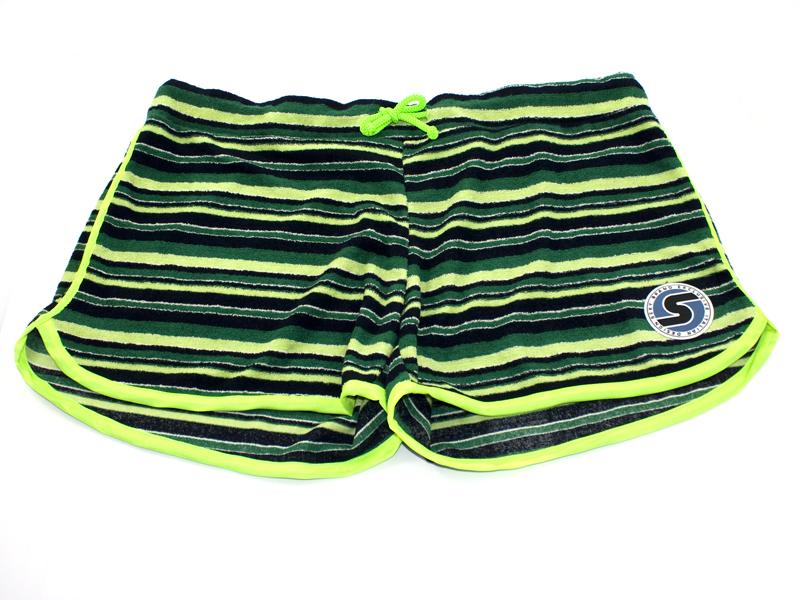 sxy-short-terry-femme-vert-short-en-ponge-de-coton-made-in-italy image 1