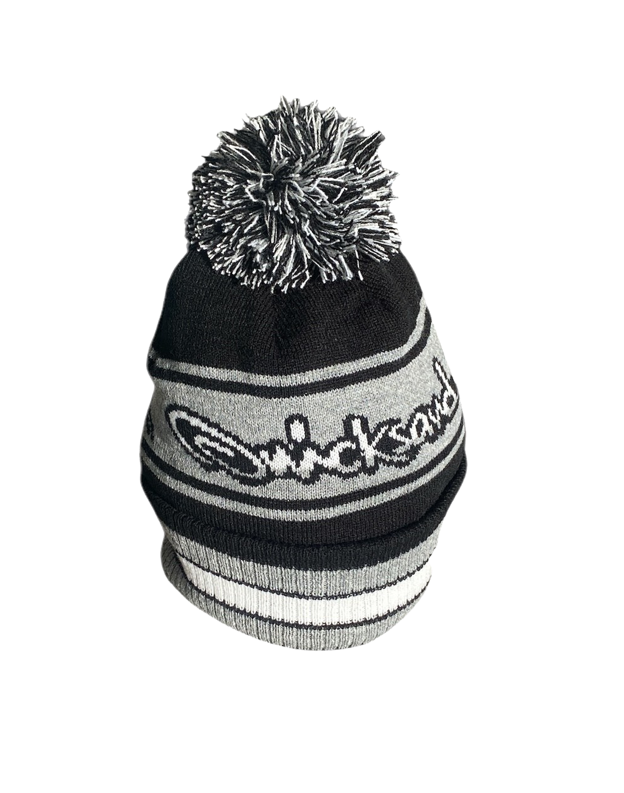 quicksand-bonnet-pompon-gris-noir image 1