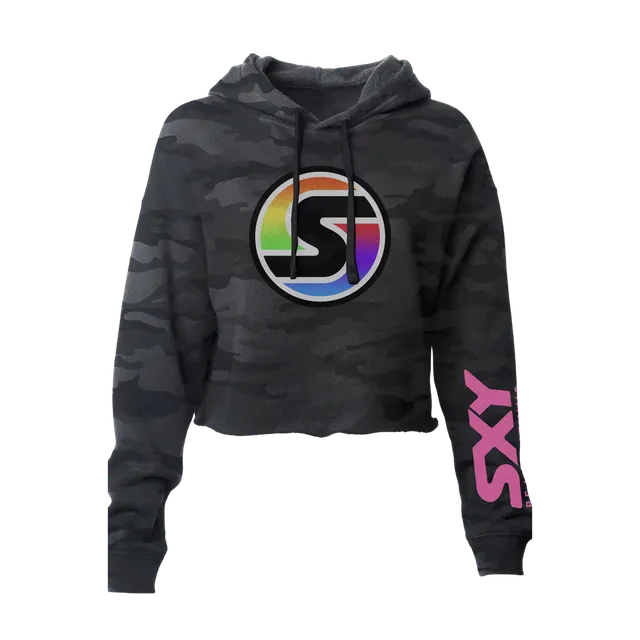 sxy-hoodie-court-cropped-femme-logo-s-polaire image 1