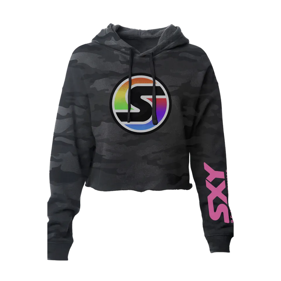 sxy-hoodie-court-cropped-femme-logo-s-polaire image 1