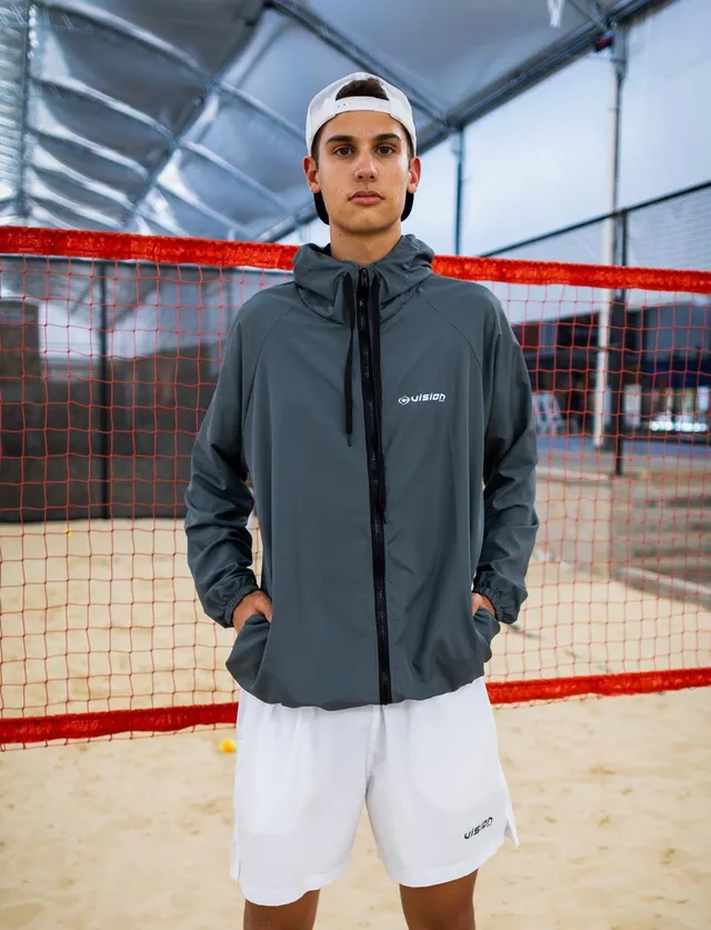 vision-k-way-unisexe-gris-coupe-vent-beach-tennis-taille-xl image 1