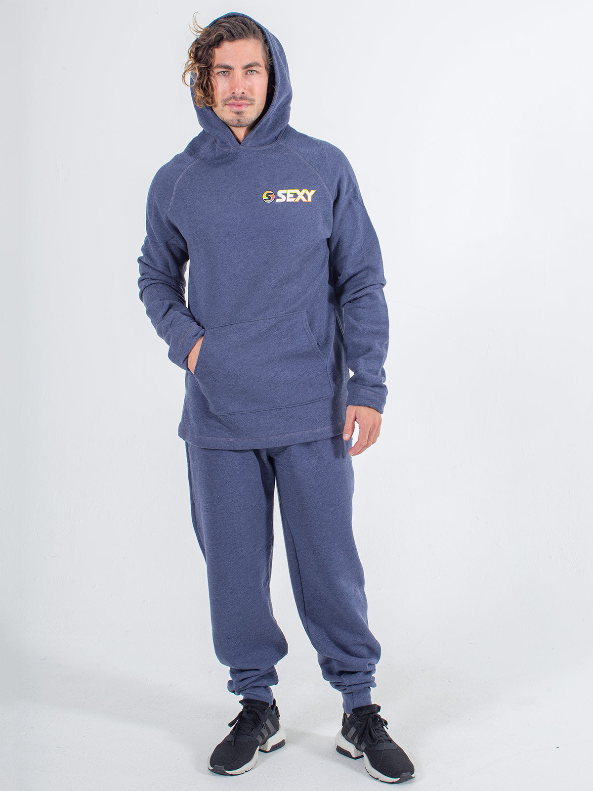 sxy-softie-hoodie-mixte-heather-navy-molleton image 3
