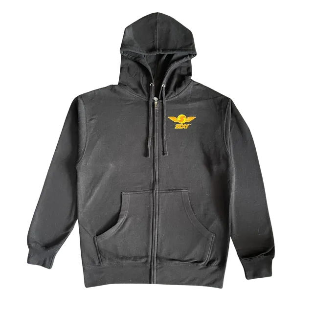 sxy-wings-throwback-sweat-zipp-homme-noir image 1