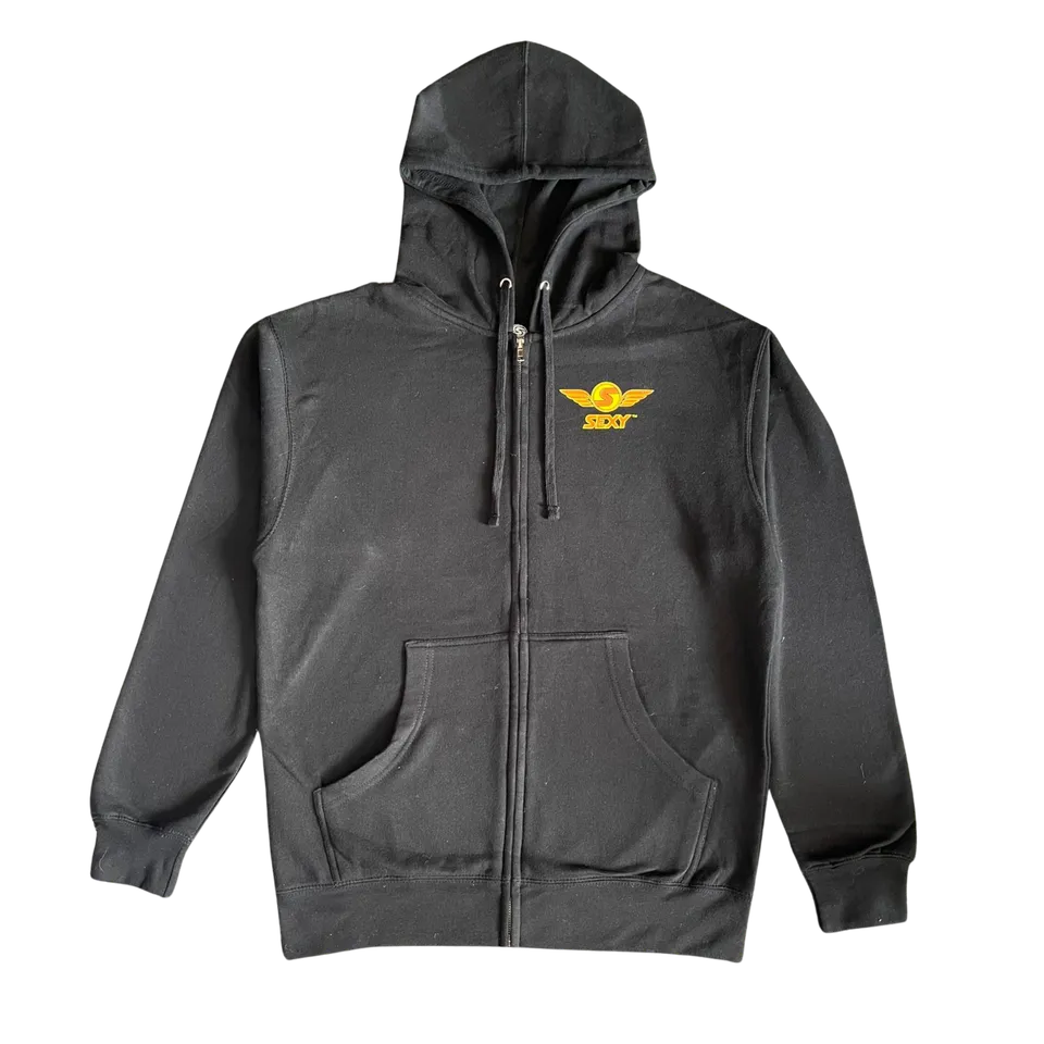 sxy-wings-throwback-sweat-zipp-homme-noir image 1