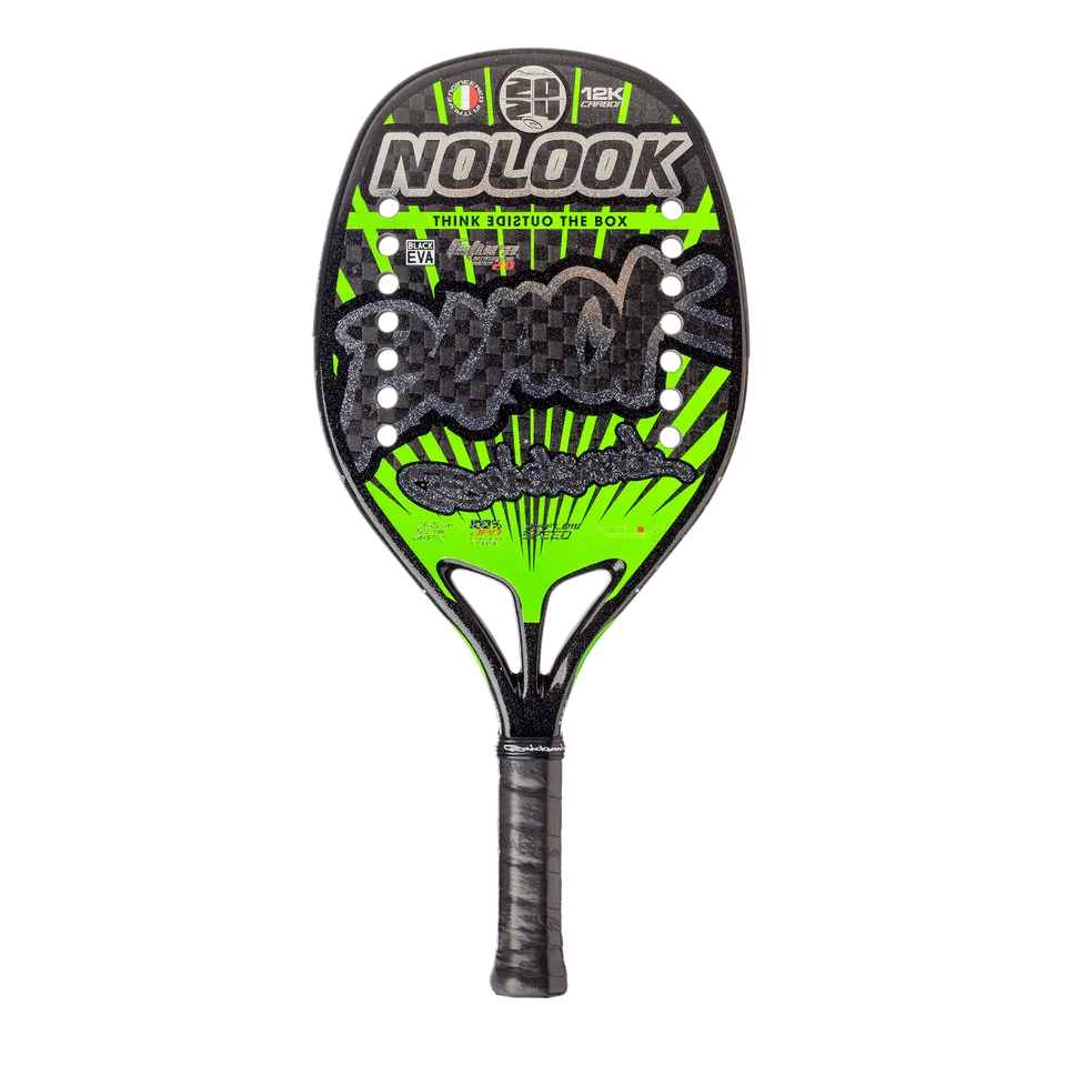 quicksand-no-look-black-2024-raquette-beach-tennis-carbone-k12-345g image 1