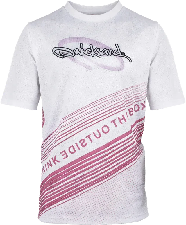 quicksand-t-shirt-homme-pink-white-technique-beach-tennis image 1