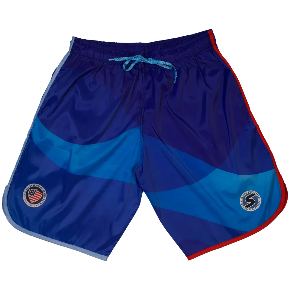 sxy-short-homme-team-usa-wave-short-beach-tennis-s-chage-rapide-made-in-italy image 1