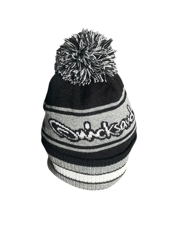 quicksand-bonnet-pompon-gris-noir image 1