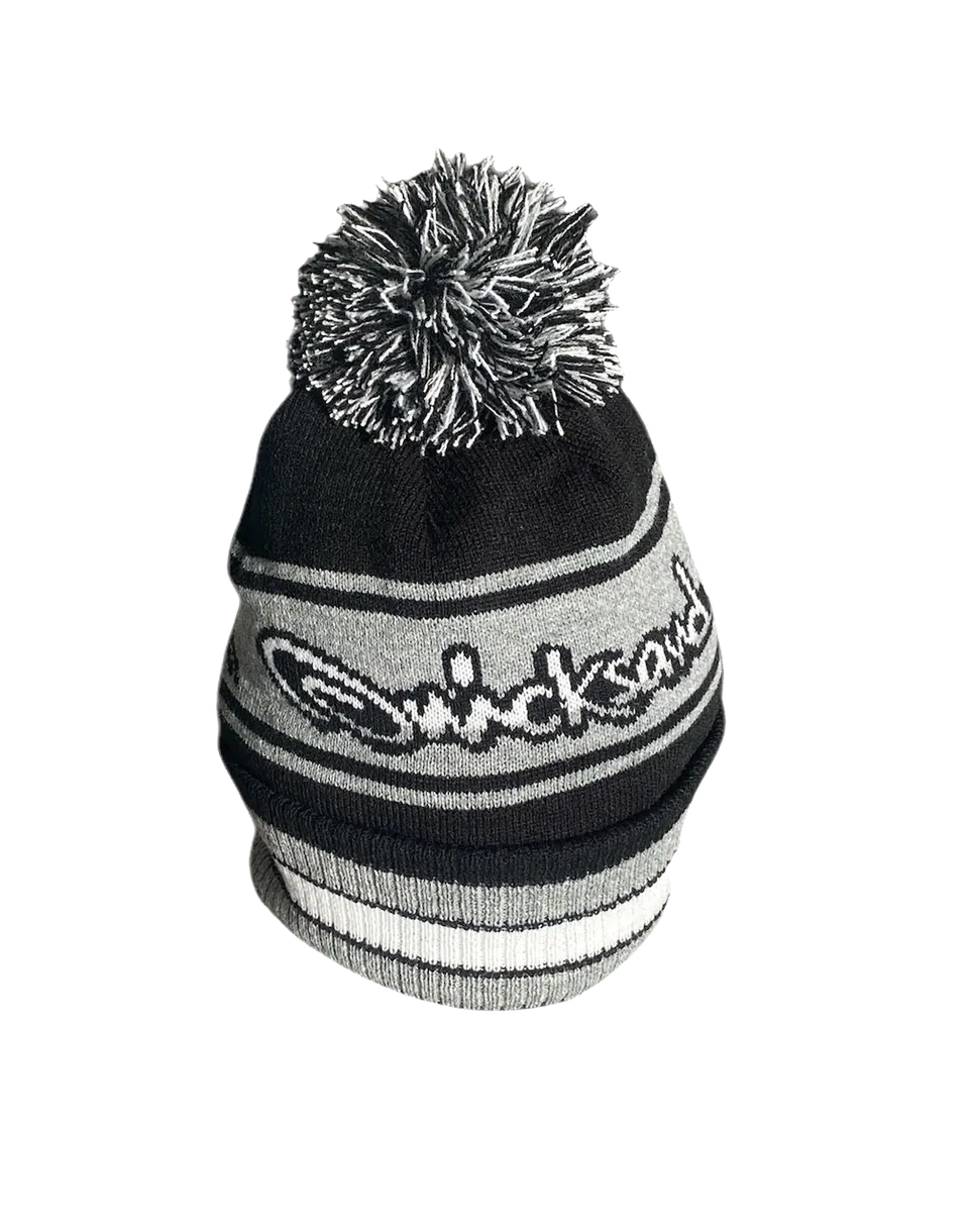 quicksand-bonnet-pompon-gris-noir image 1