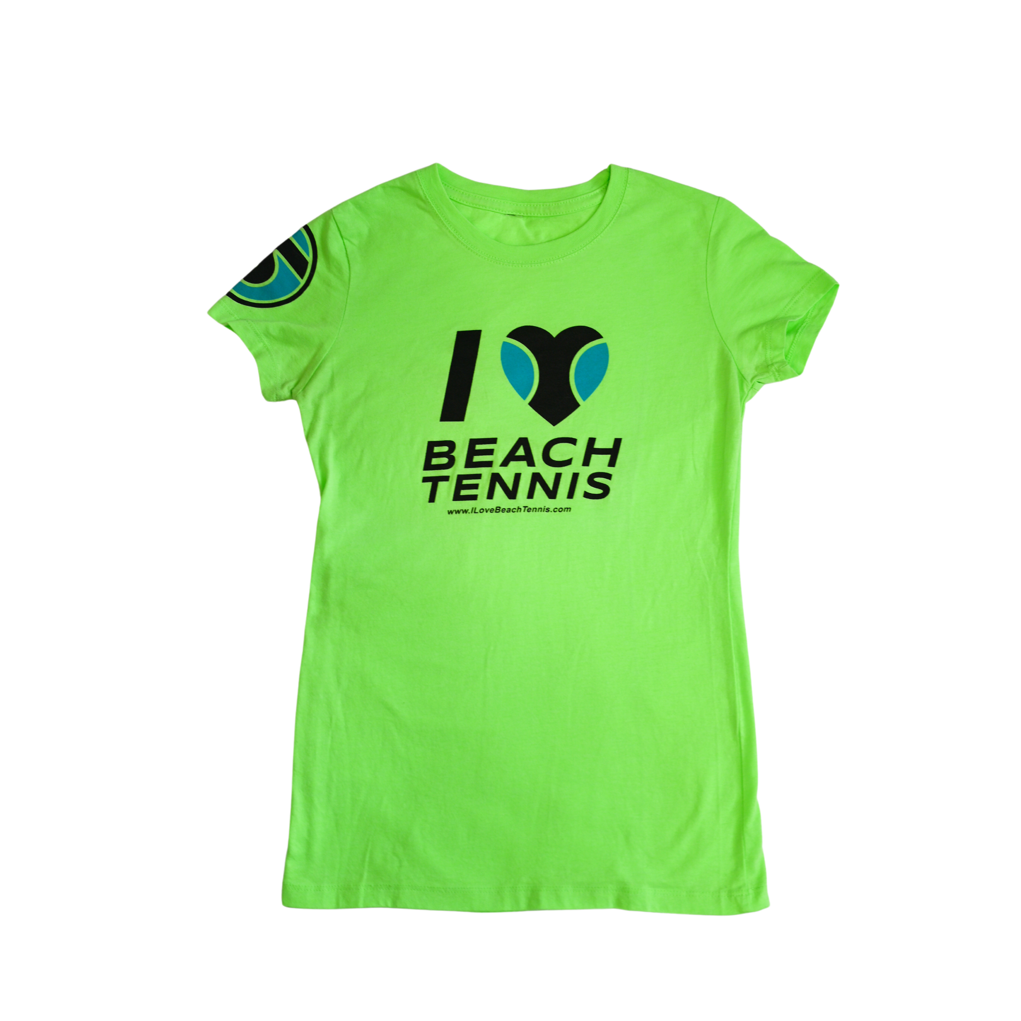 sxy-i-love-beach-tennis-t-shirt-col-rond-femme-neon image 1