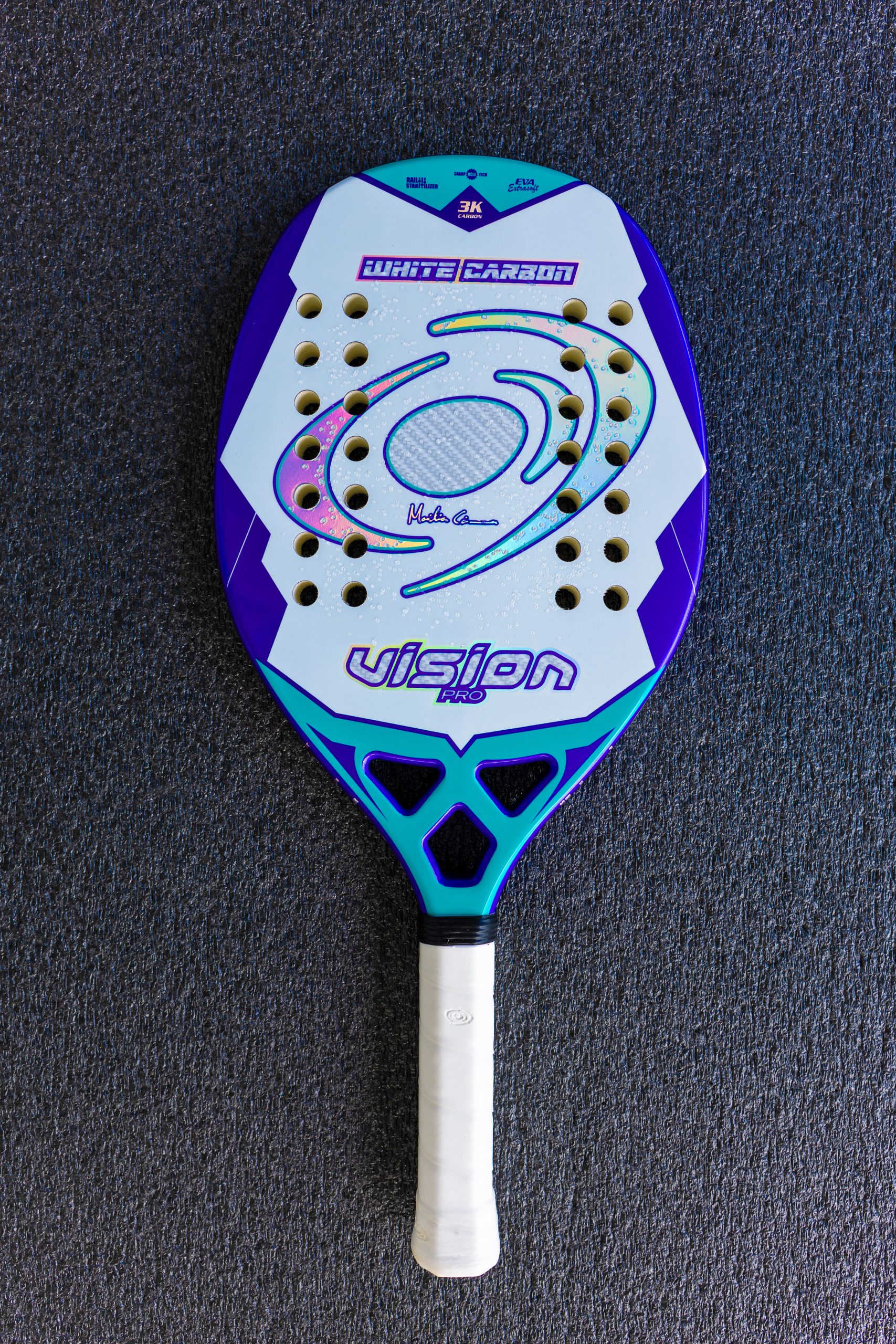 vision-white-carbon-2025-raquette-de-beach-tennis-carbone-3k-325-335-g image 3
