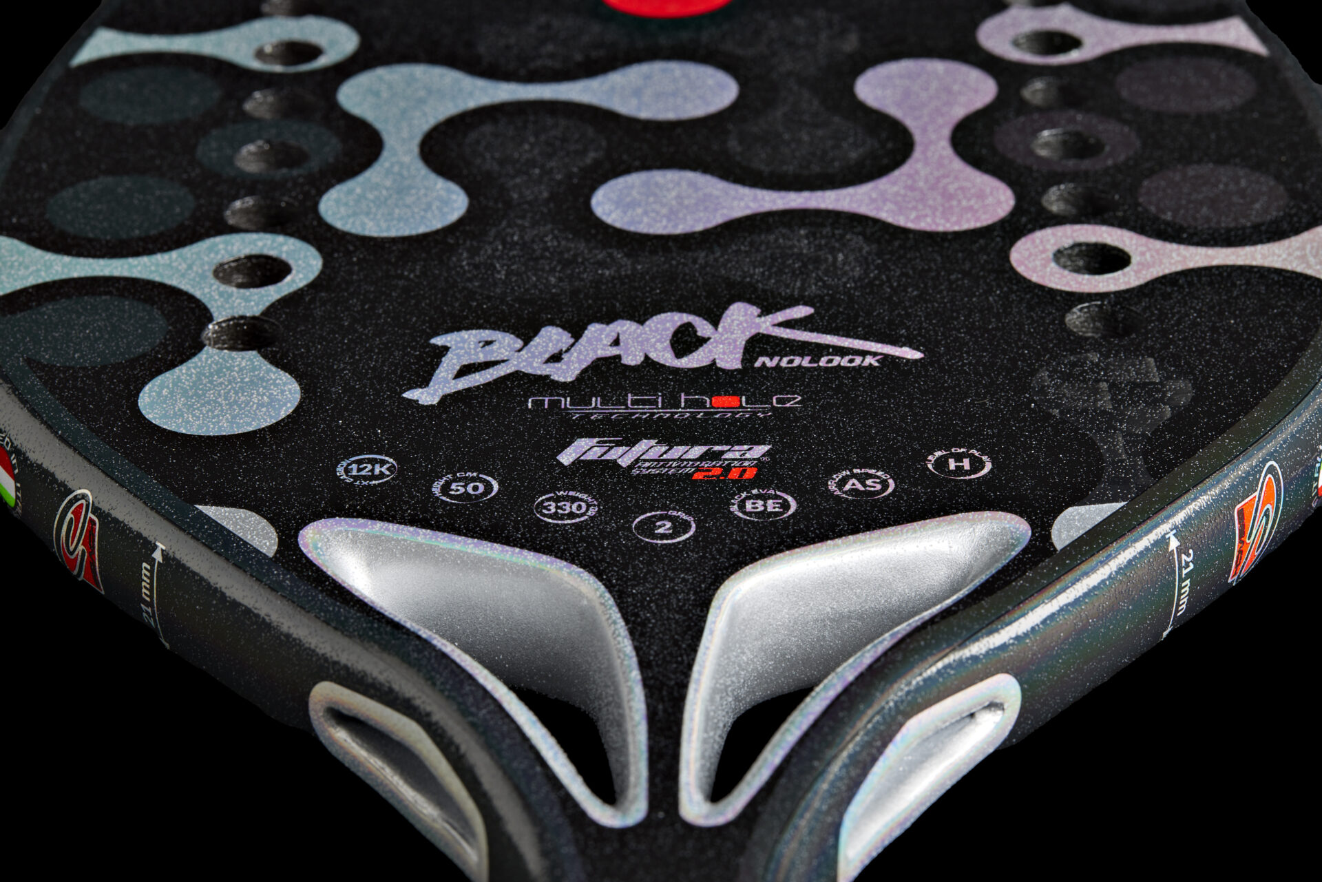 raquette-de-beach-tennis-quicksand-no-look-black-2025-carbone-330-g-21-mm image 2