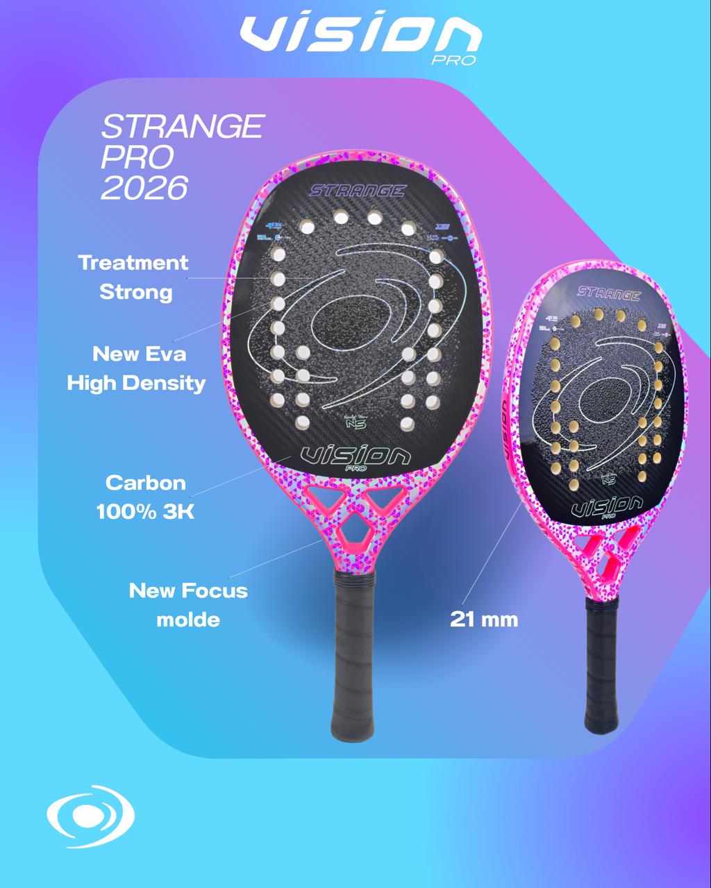 vision-strange-2026-new-restyling-raquette-de-beach-tennis-carbone-3k-315-325-g image 3