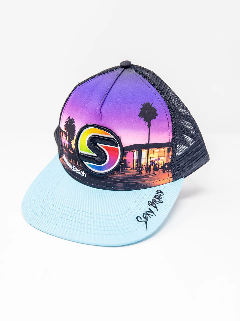 sxy-iconic-hermosa-beach-pier-casquette-visi-re-plate image 1