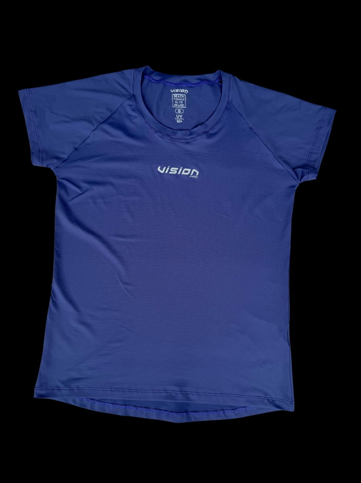 vision-t-shirt-femme-baby-look-blue-2025-t-shirt-beach-tennis image 1