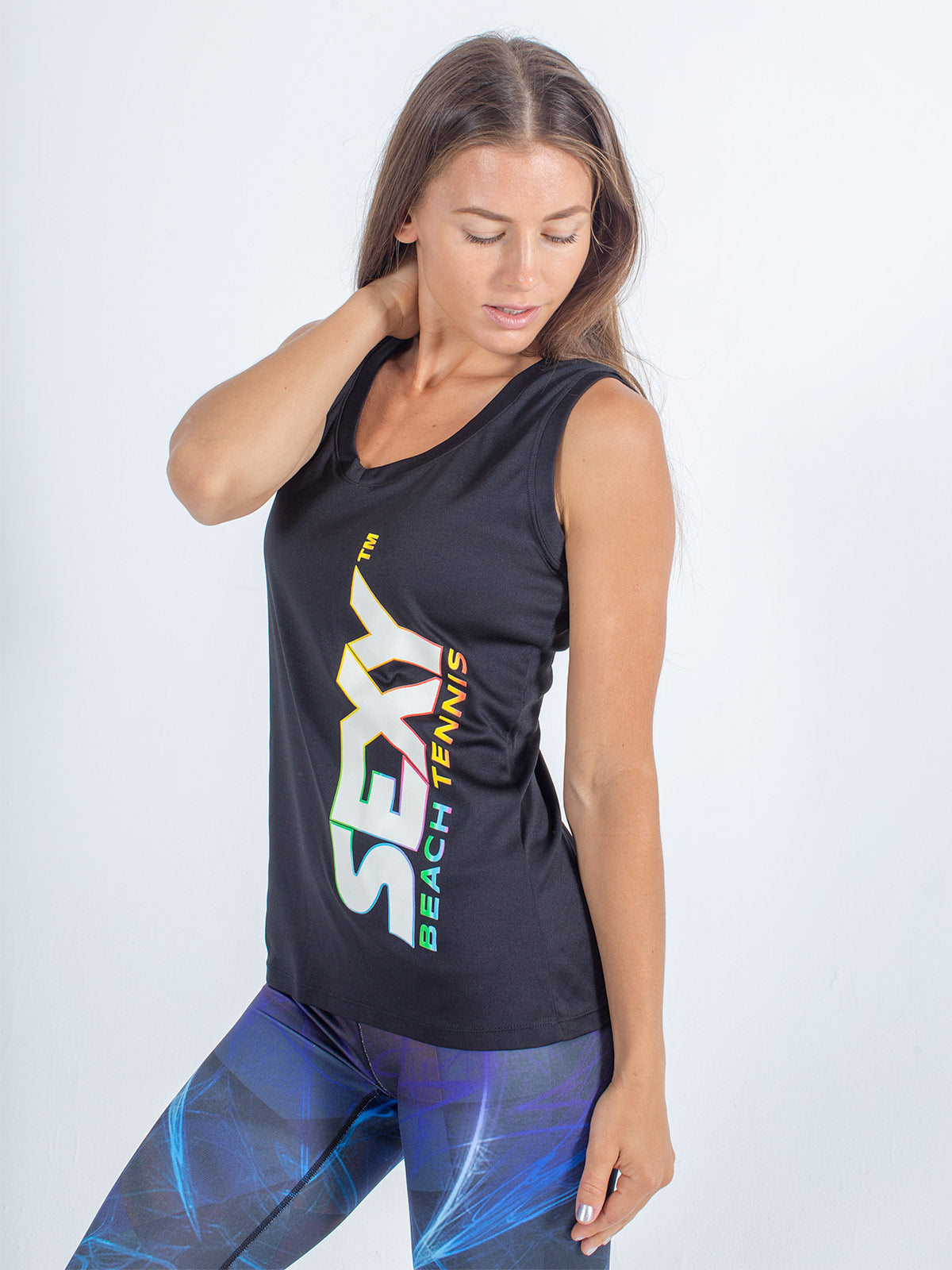 sxy-stay-dry-competition-tank-femme-d-bardeur-v-neck-noir image 2