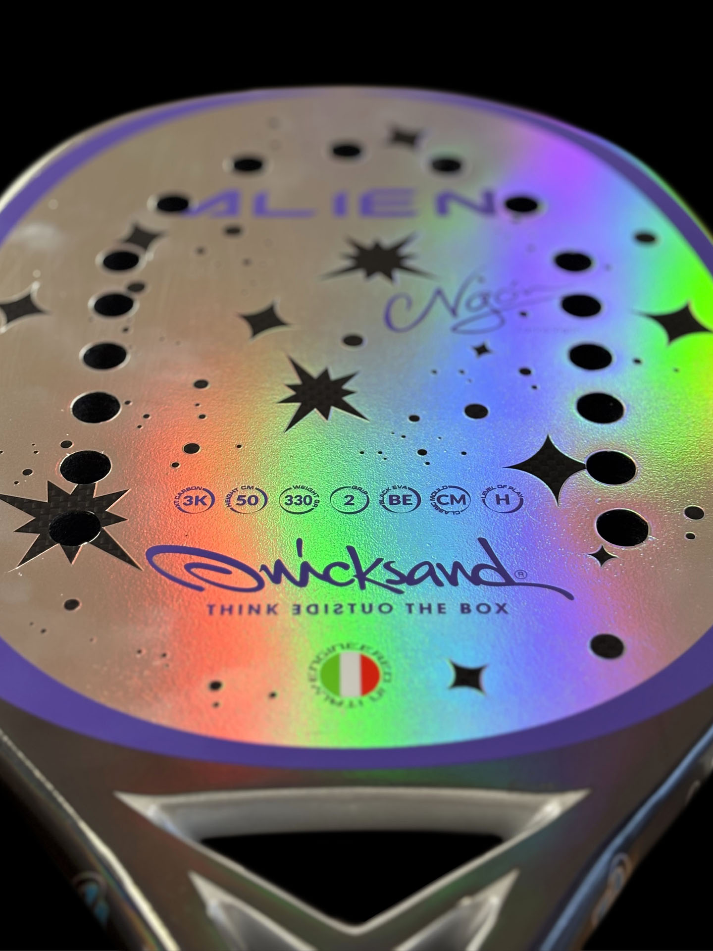 quicksand-alien-purple-2025-raquette-beach-tennis-puissante-22-mm image 2