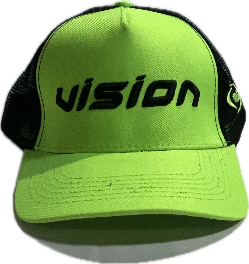 vision-brazil-lime-casquette-cappellino-logo-brod-main-coloris-lime image 1