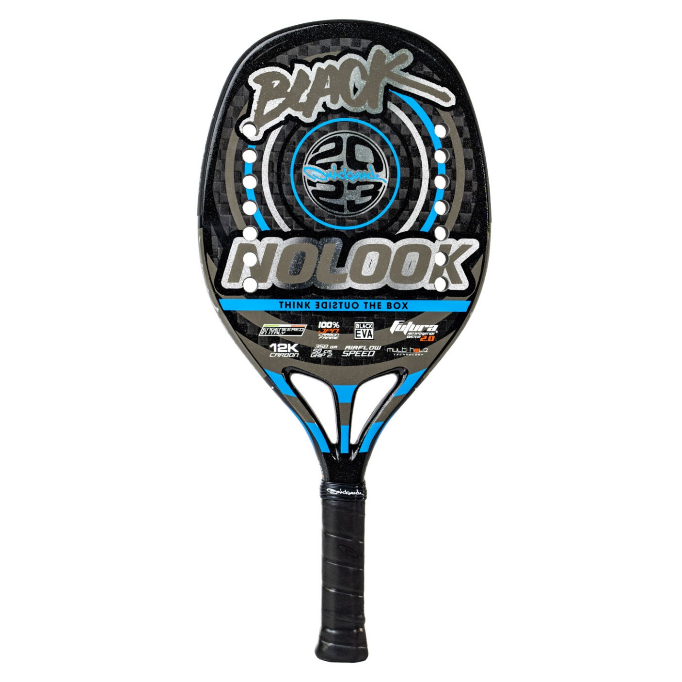 quicksand-no-look-black-2023-raquette-beach-tennis-carbone-k12 image 1