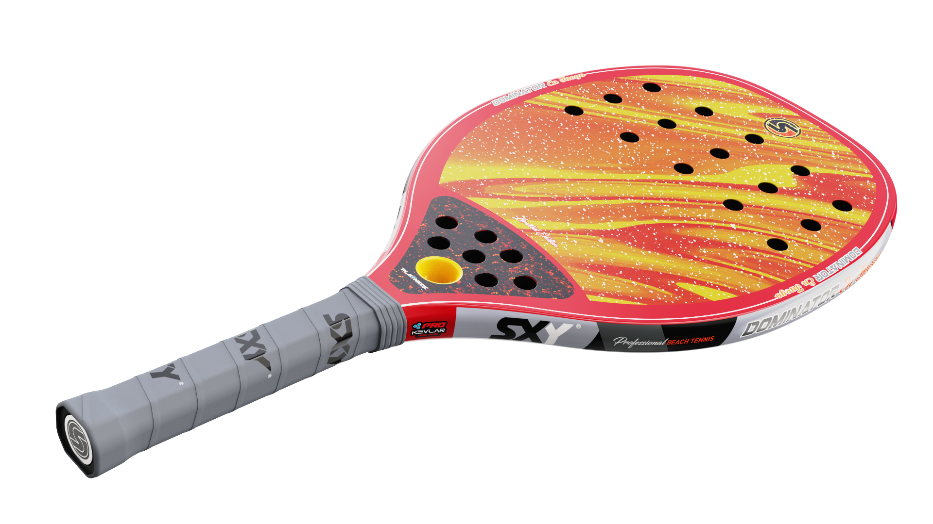 sxy-the-dominator-en-fuego-raquette-beach-tennis-pro-carbone-kevlar image 4