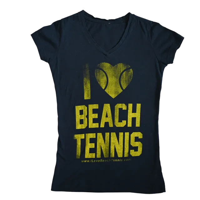 sxy-i-love-beach-tennis-crew-neck-femme-t-shirt-bleu-marine-d-lav image 1