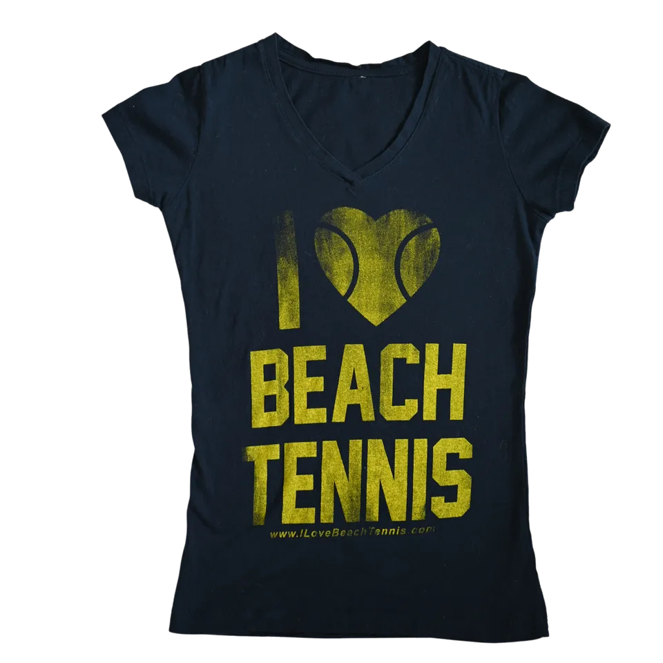 sxy-i-love-beach-tennis-crew-neck-femme-t-shirt-bleu-marine-d-lav image 1