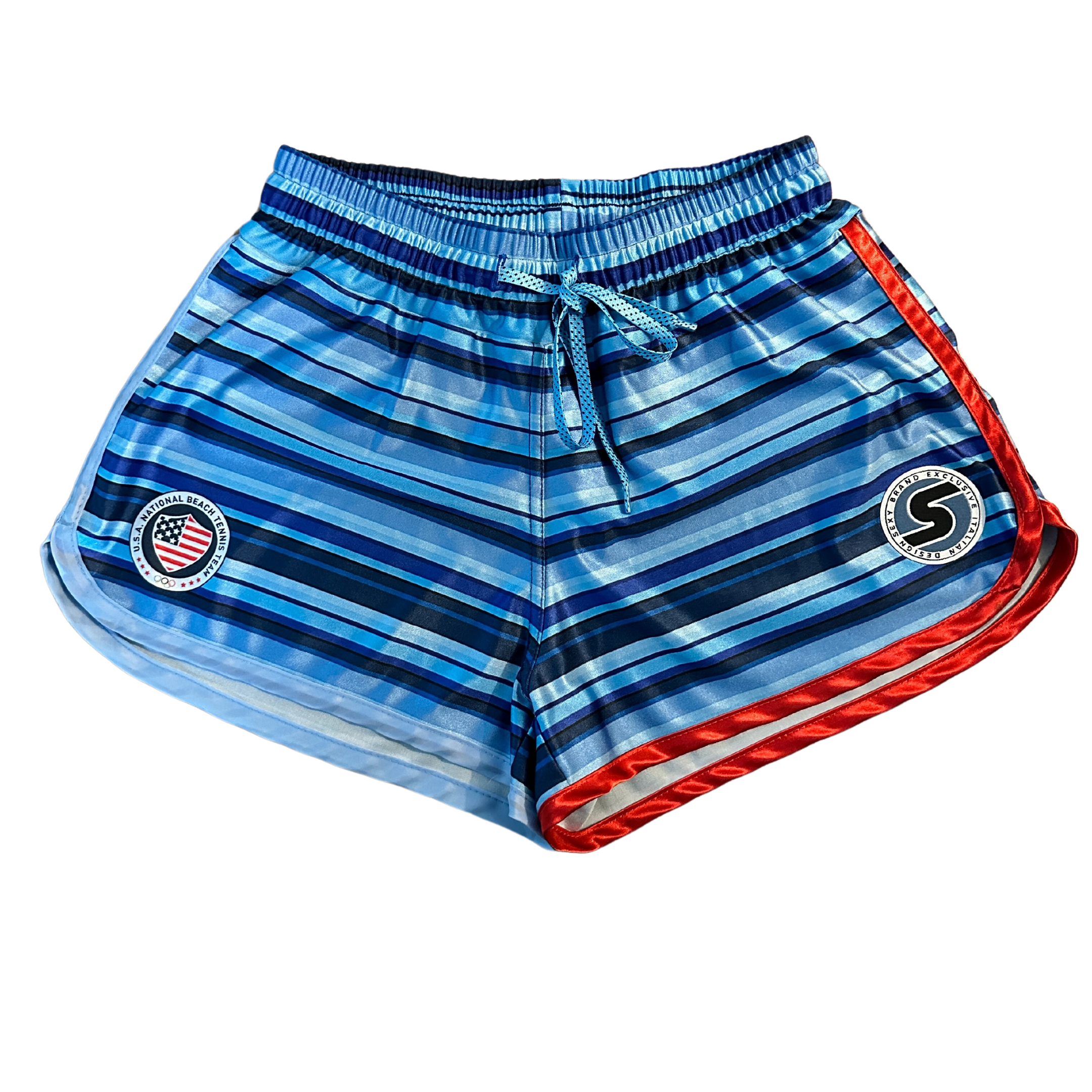 sxy-team-usa-striped-short-femme-beach-tennis image 1