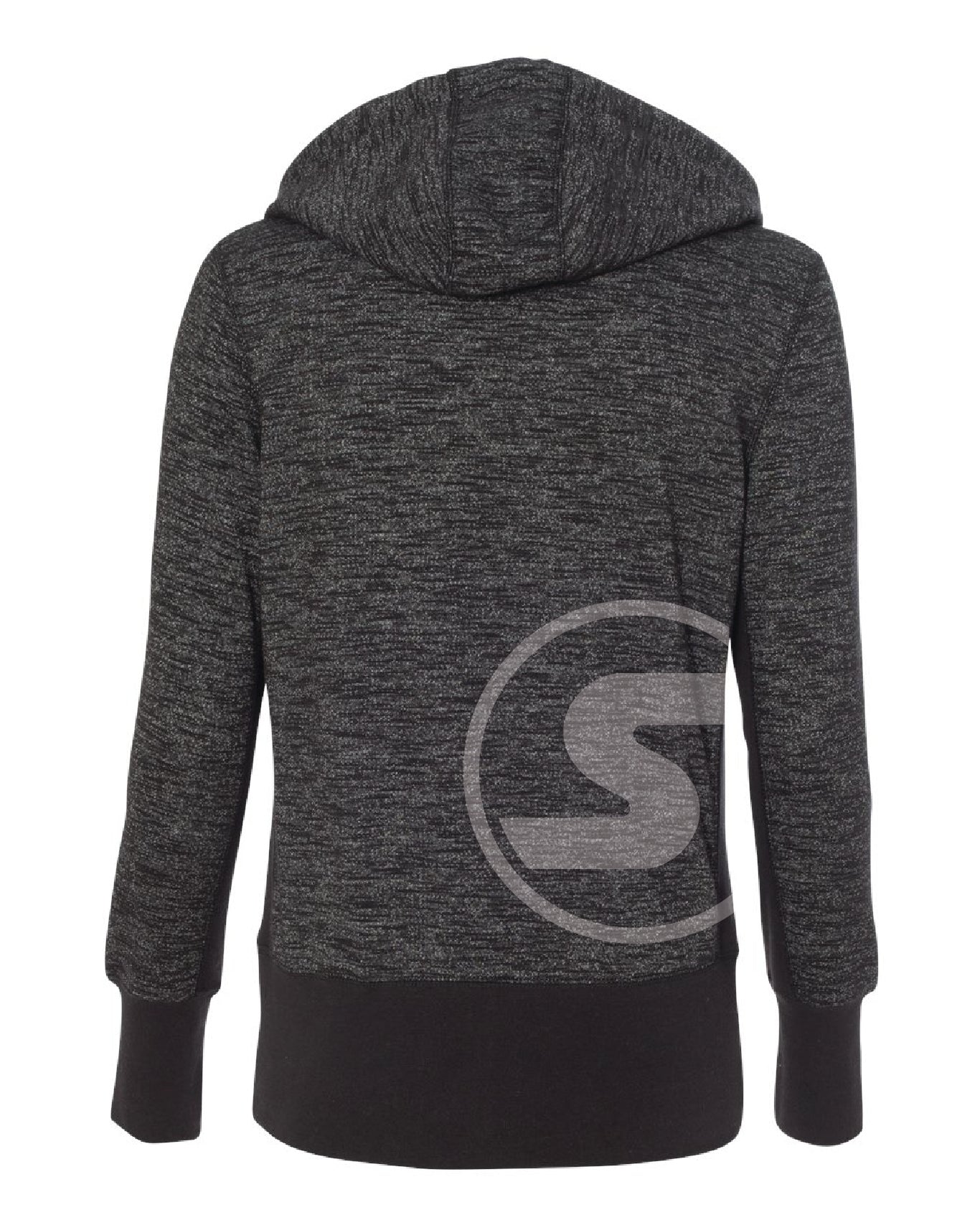 sxy-south-of-the-border-hoodie-zipp-femme-baja-black-french-terry image 2