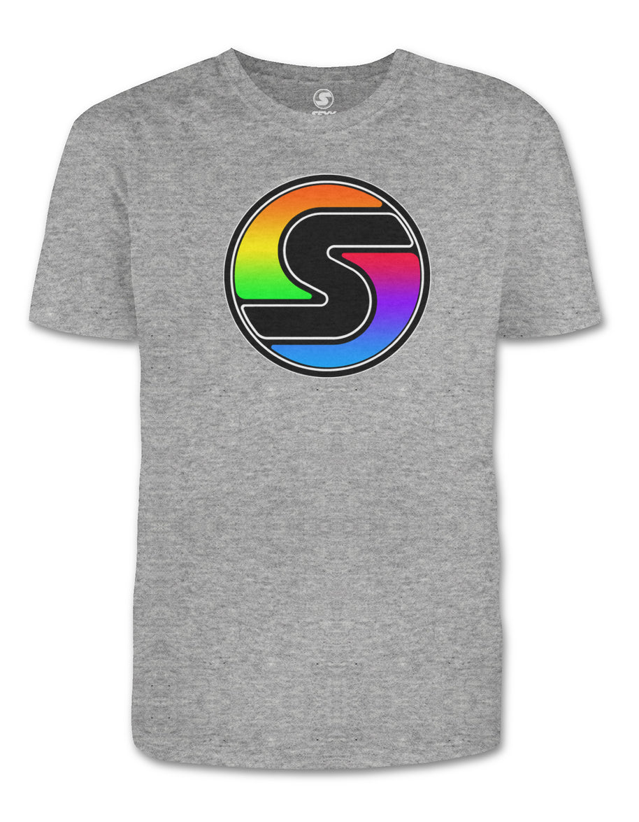 sxy-t-shirt-homme-rainbow-s-logo-tee-coton-noir-gris-blanc image 2