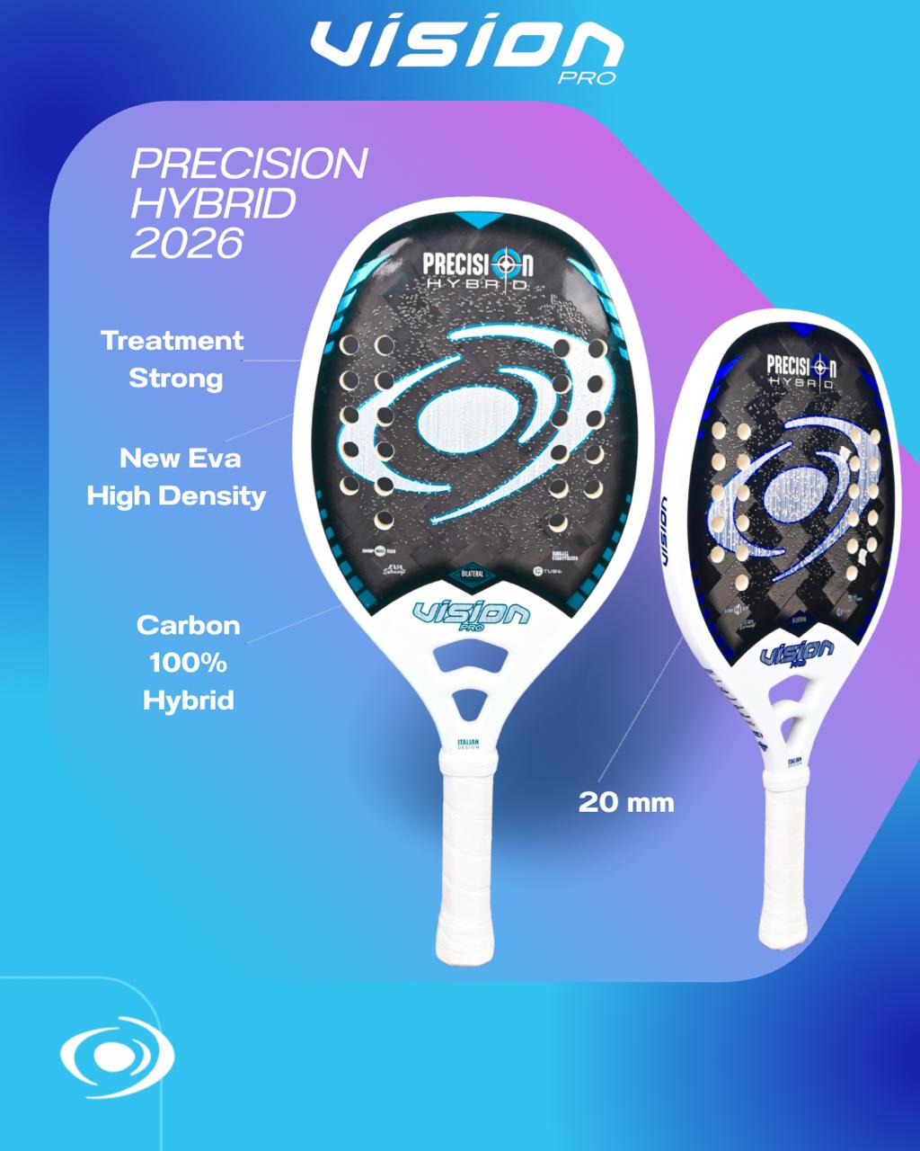 vision-precision-hybrid-2026-raquette-beach-tennis-carbone-315-g image 5