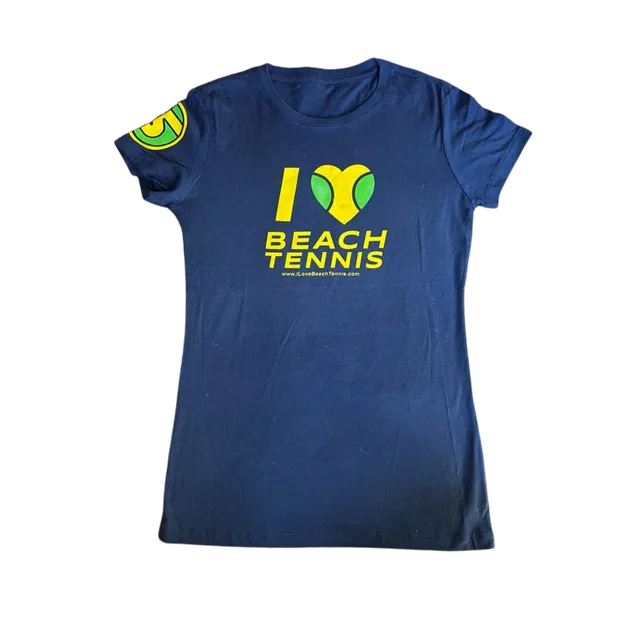 t-shirt-femme-sxy-i-love-beach-tennis-marine image 1
