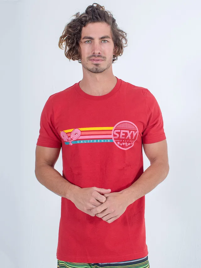 sxy-cali-3-bar-shirt-t-shirt-coton-rouge-chin image 1