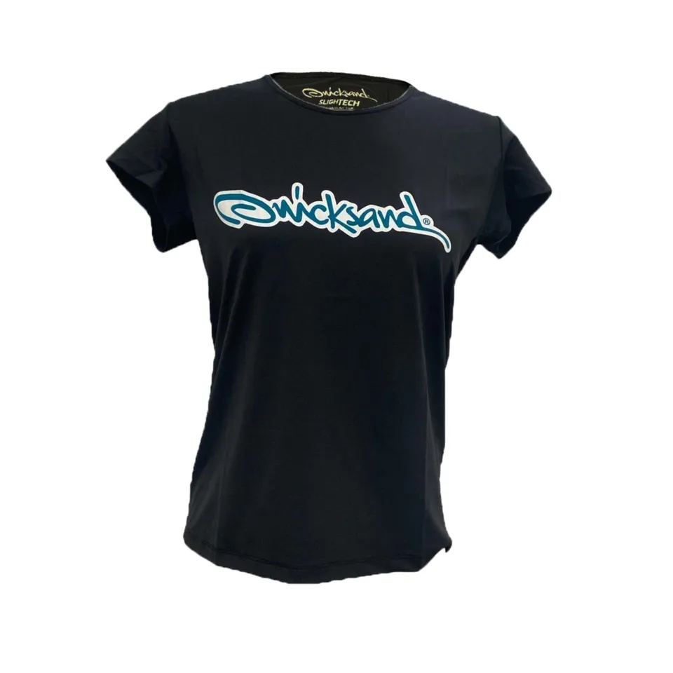 quicksand-slightech-t-shirt-femme-noir-beach-tennis image 1