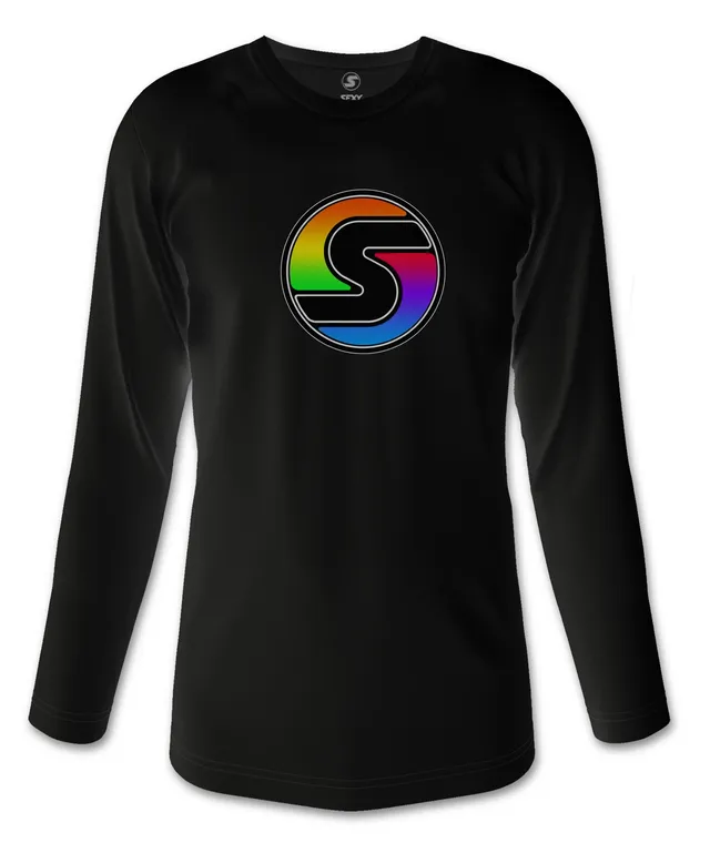sxy-rainbow-s-logo-t-shirt-manches-longues-femme image 1