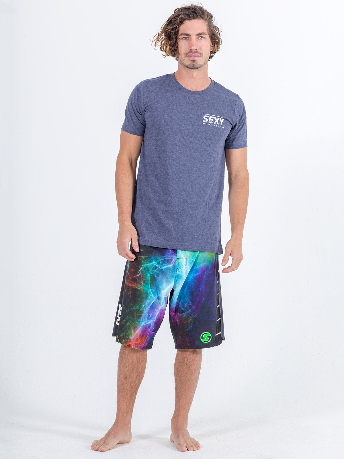 sxy-emblem-t-shirt-homme-heather-light-blue image 3