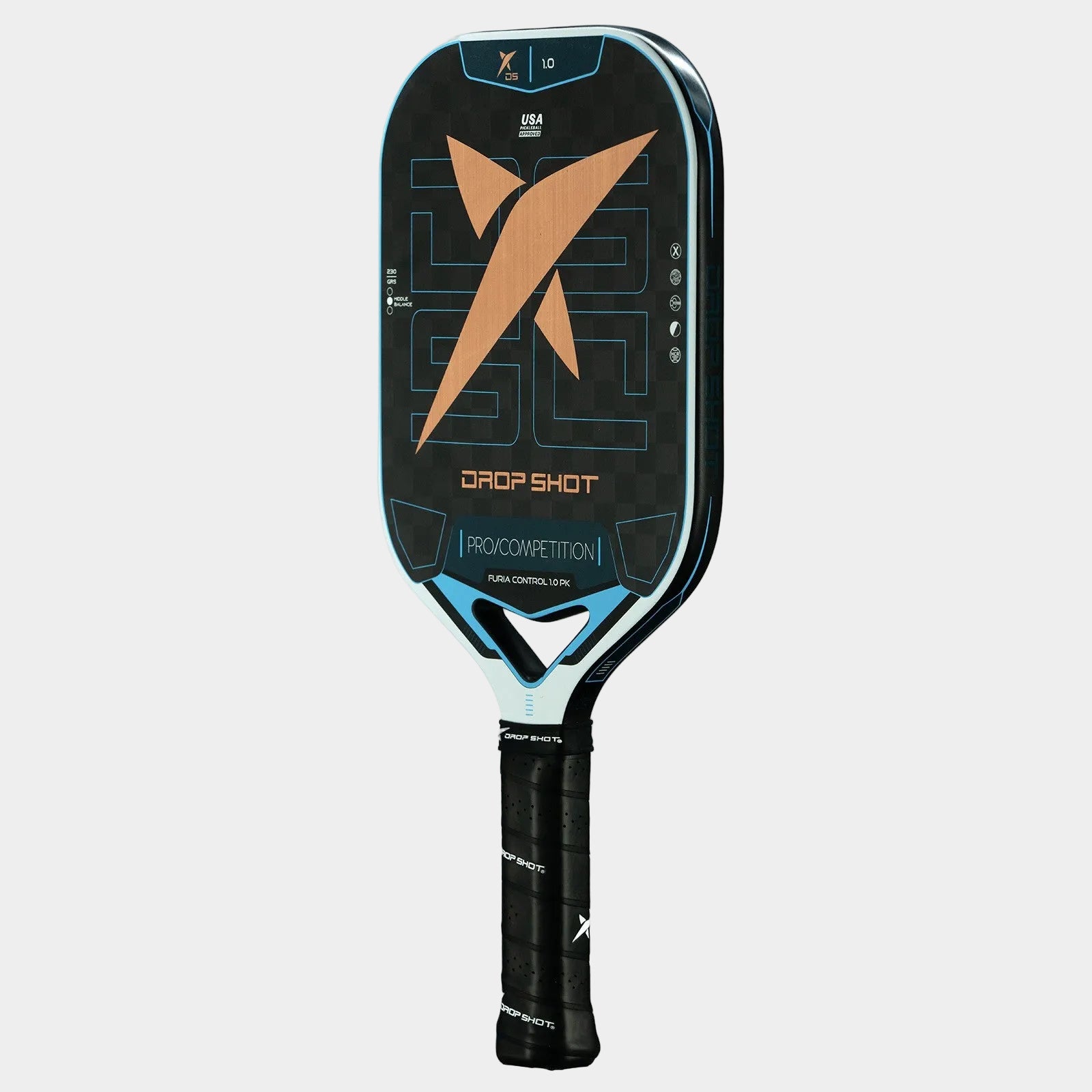 drop-shot-furia-control-1-0-raquette-de-pickleball-carbone-16-mm image 2