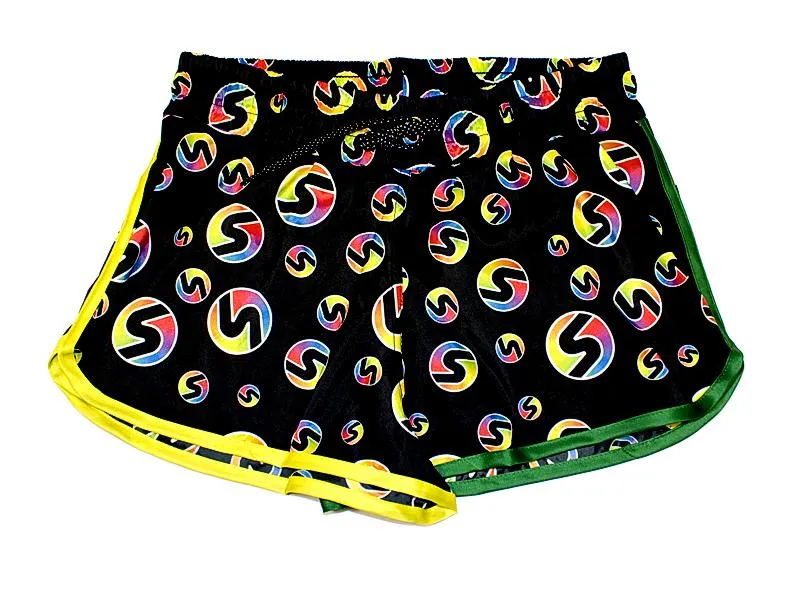 sxy-retro-s-competition-short-femme-beach-tennis-jaune-vert image 1