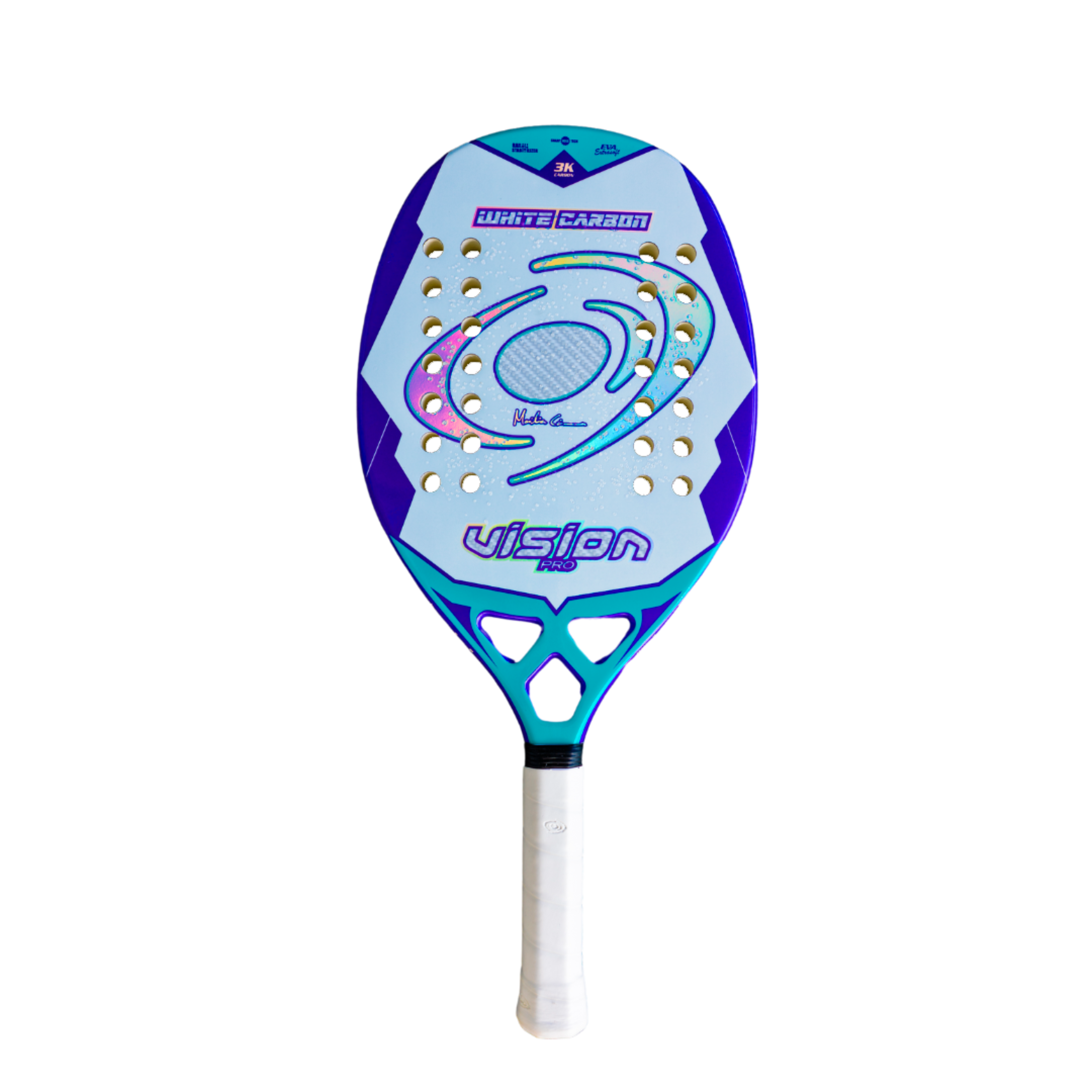 vision-white-carbon-2025-raquette-de-beach-tennis-carbone-3k-325-335-g image 2