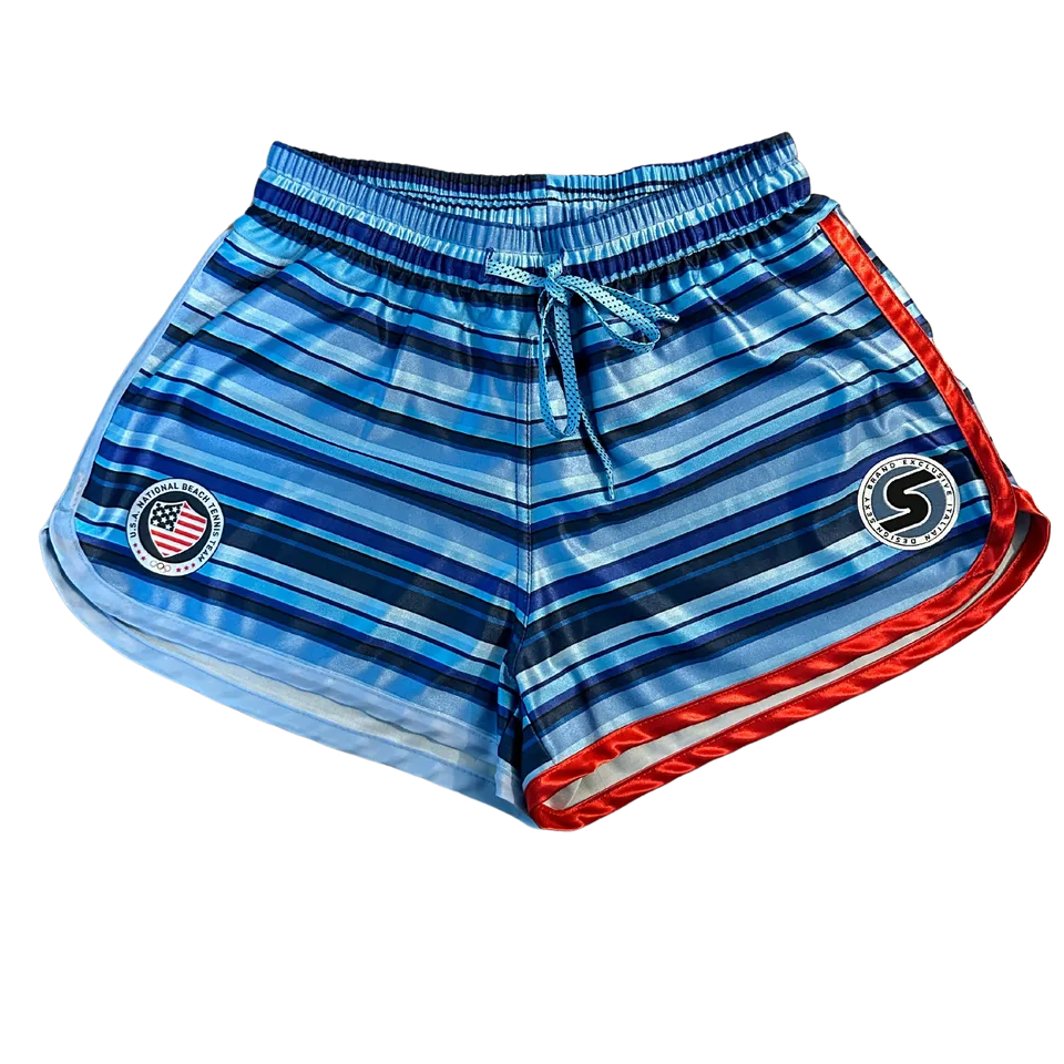 sxy-team-usa-striped-short-femme-beach-tennis image 1