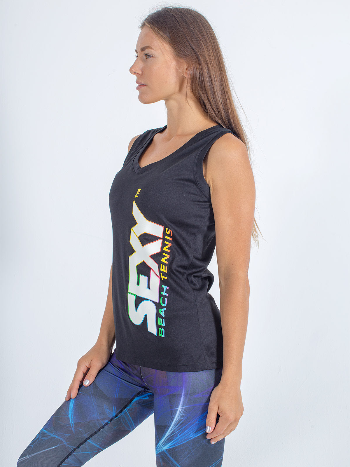 sxy-stay-dry-competition-tank-femme-d-bardeur-v-neck-noir image 1