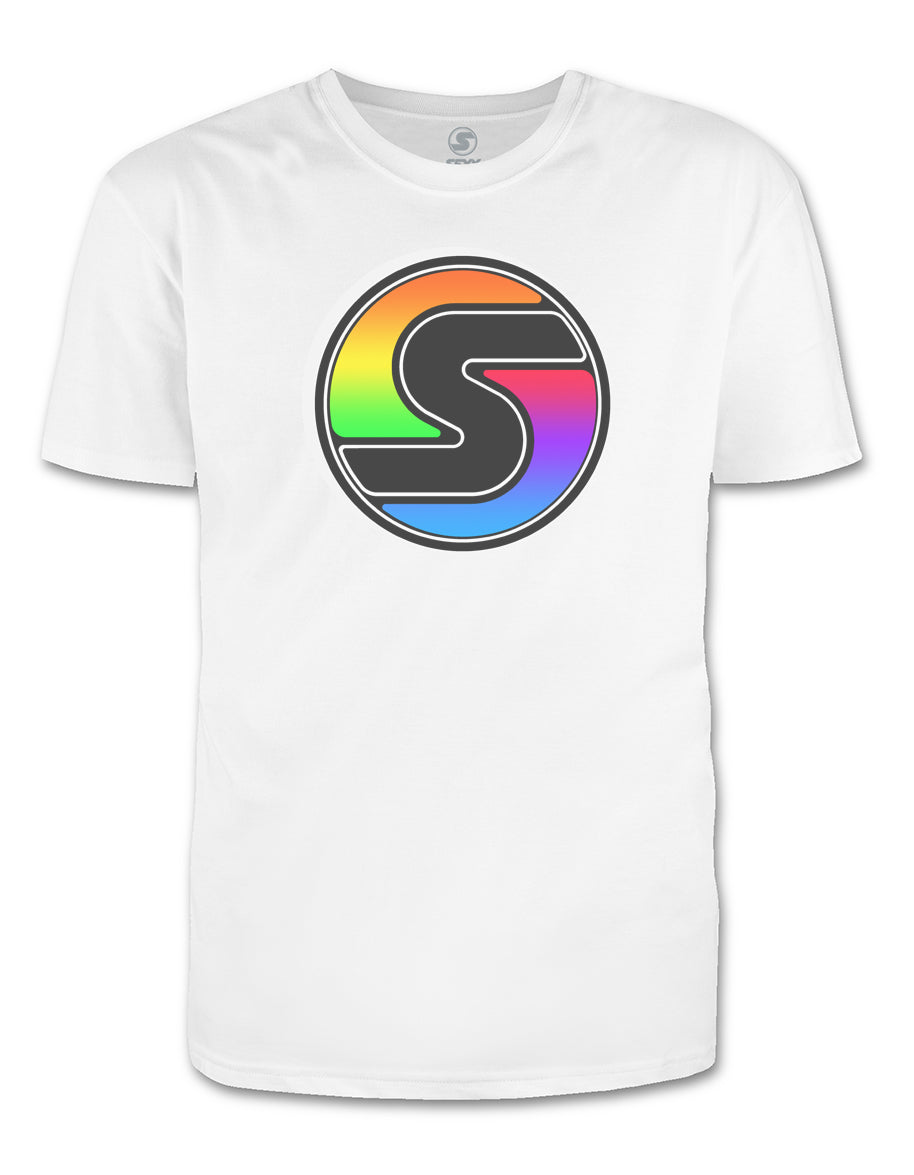 sxy-t-shirt-homme-rainbow-s-logo-tee-coton-noir-gris-blanc image 3