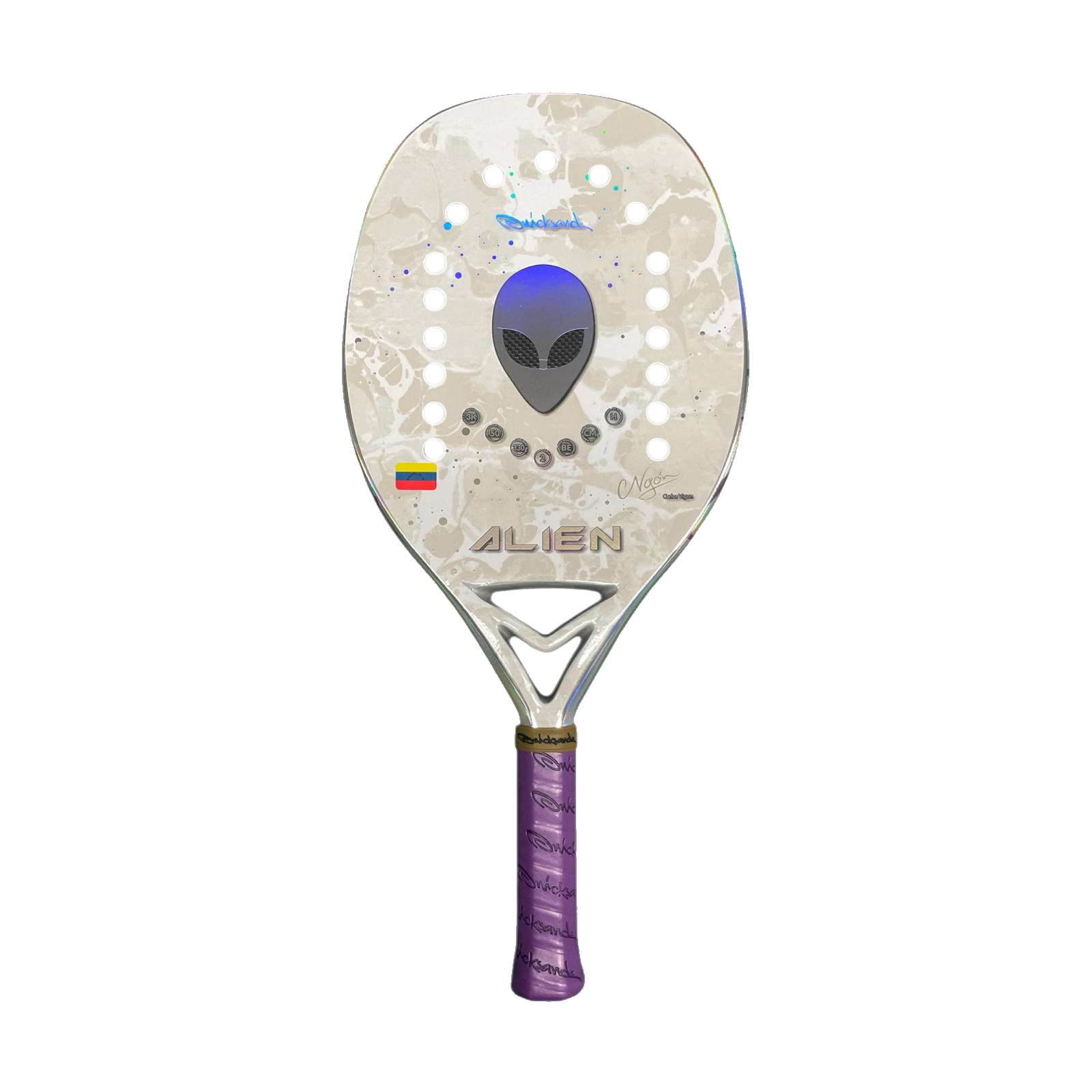 quicksand-alien-2026-raquette-de-beach-tennis-carbone-3k-22-mm image 1