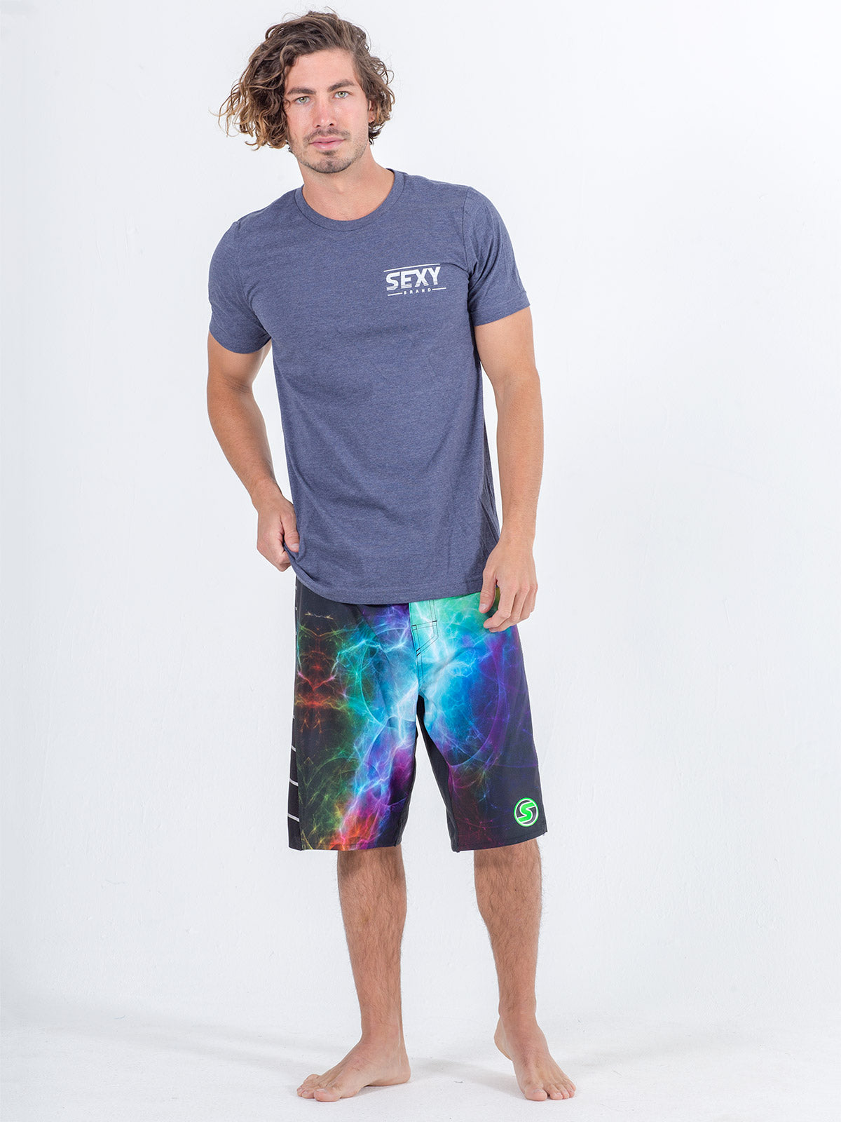sxy-emblem-t-shirt-homme-heather-light-blue image 4