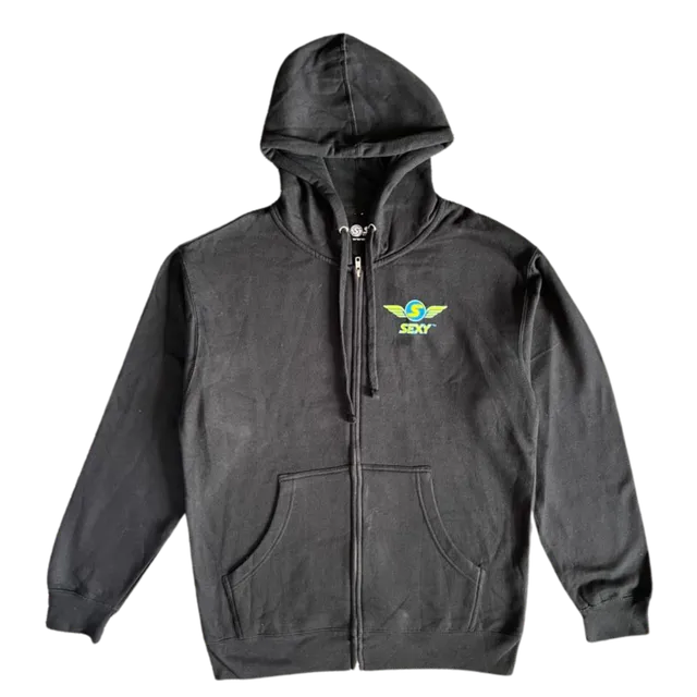sxy-wings-throwback-hoodie-zip-homme-noir-bleu-vert image 1