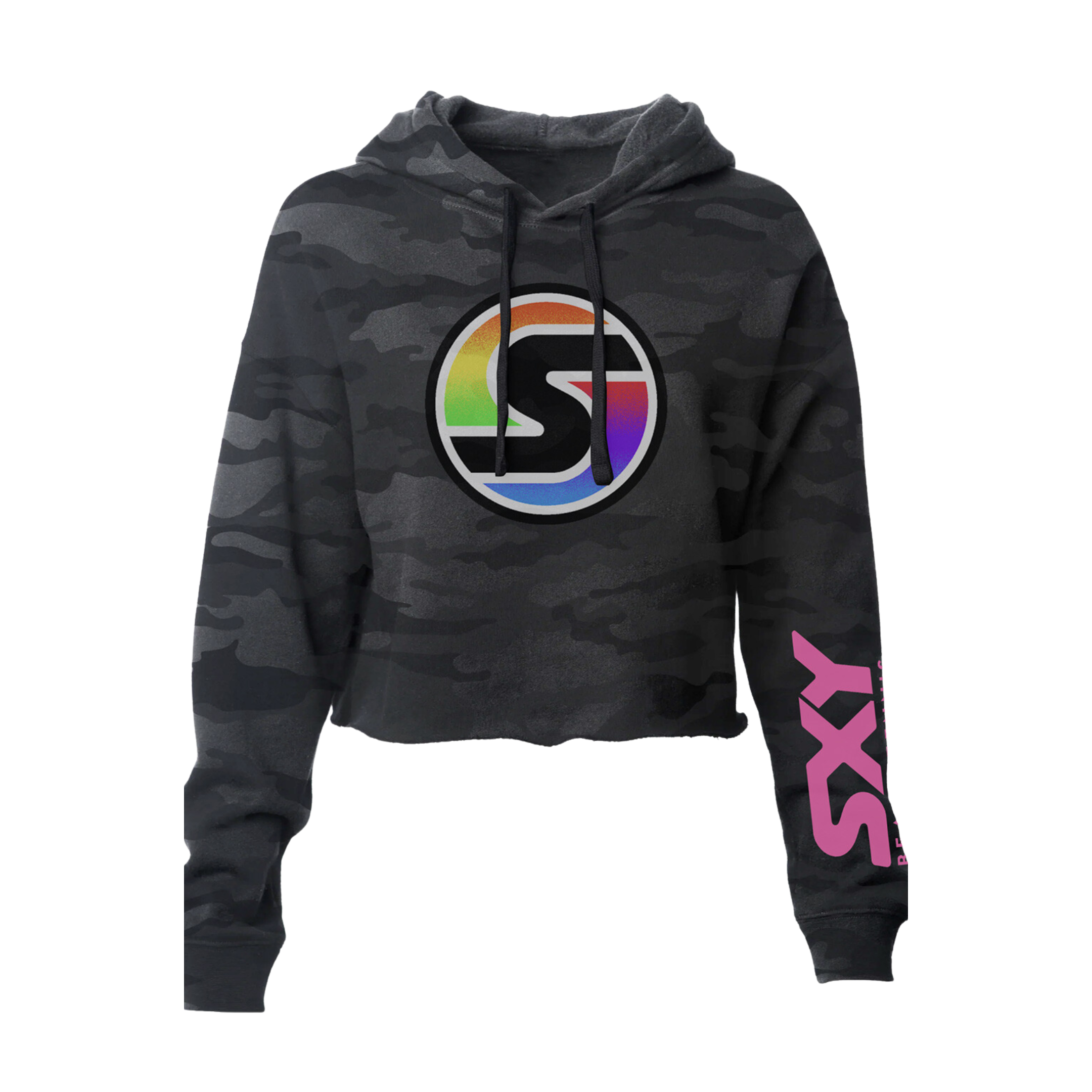 sxy-hoodie-court-cropped-femme-logo-s-polaire image 1